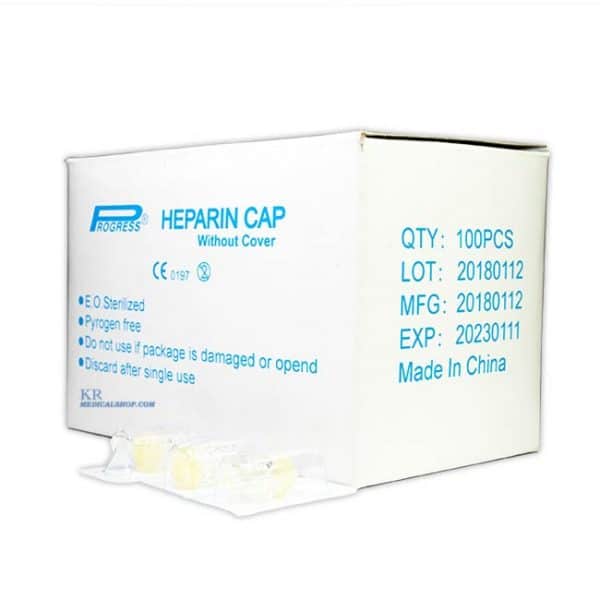 ข้อต่อฉีดยา heparin cap 100 ชิ้น/กล่อง