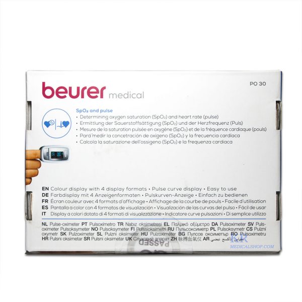 เครื่องวัดปริมาณอ๊อกซิเจนในเลือด และอัตราการเต้นของหัวใจ Beurer Pulse Oximeter รุ่น PO30 - Image 2
