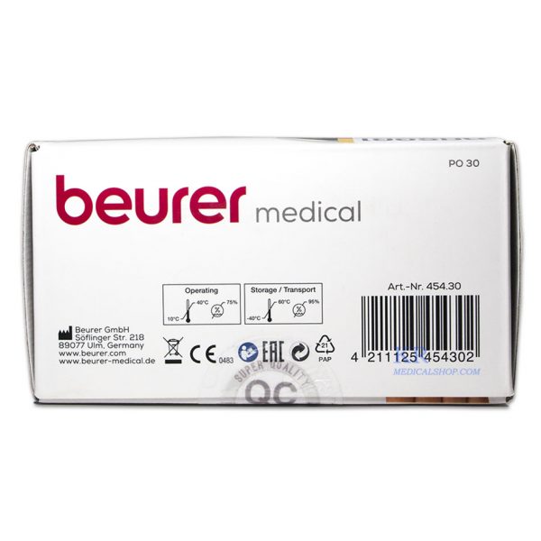 เครื่องวัดปริมาณอ๊อกซิเจนในเลือด และอัตราการเต้นของหัวใจ Beurer Pulse Oximeter รุ่น PO30 - Image 4