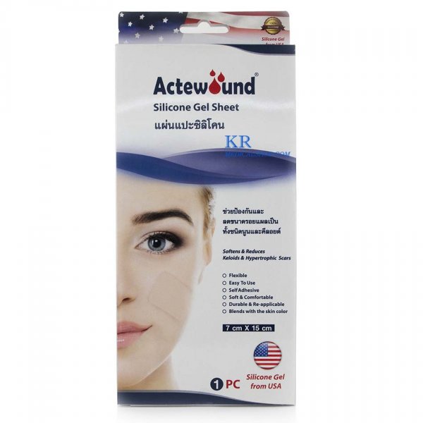 Actewound Silicone Gel Sheet 7x15 cm แผ่นแปะซิลิโคน