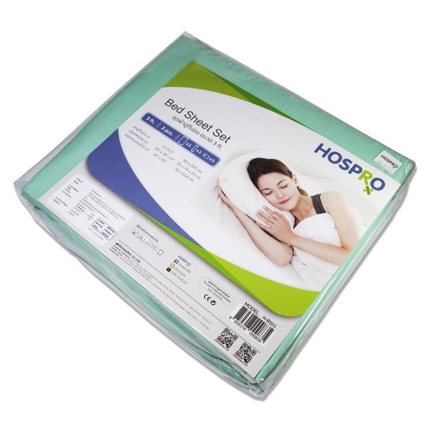 HOSPRO ชุดผ้าปูที่นอน H-BS01 เขียวอ่อน 3x6.5ฟุต (90x200ซม.) - Image 2